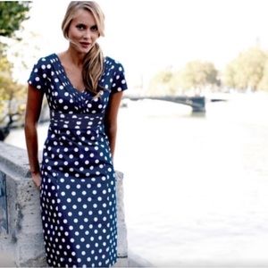 Boden Regatta Polka Dot Dress • Sz 8R